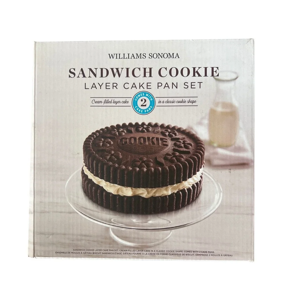 Williams Sonoma Sandwich Cookie Layer Cake Pan Set 2 Nonstick Cast Aluminum Pans